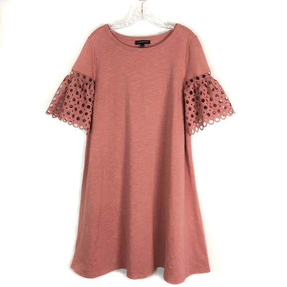 Lane Bryant Dresses & Skirts - Lane Bryant Crochet Sleeve Swing Dress